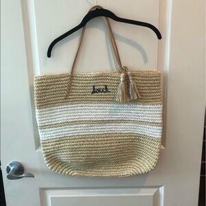 Bujibaja Hat Attack Stripped Tote Bag NWT